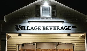 Front exterior of the Village Beverage Company office