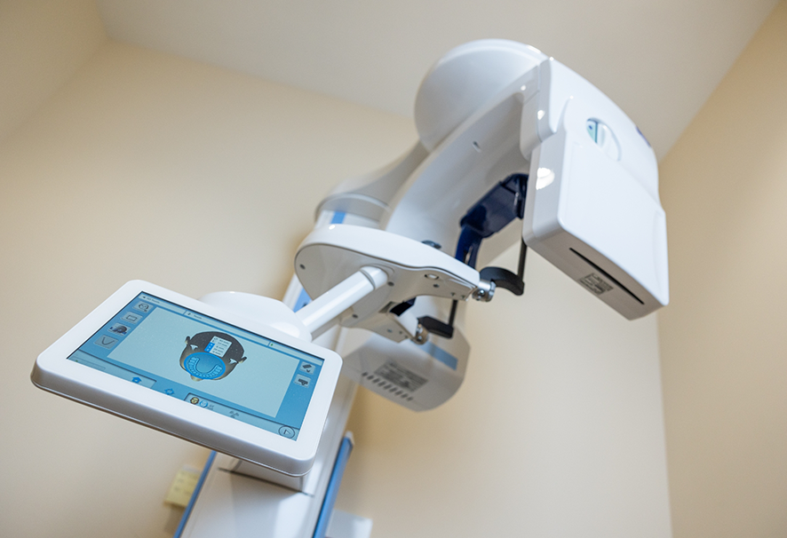 Close up of a cone beam CT scanning machine