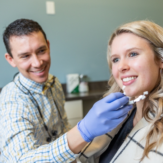 close up of man getting veneers in Summerfield 